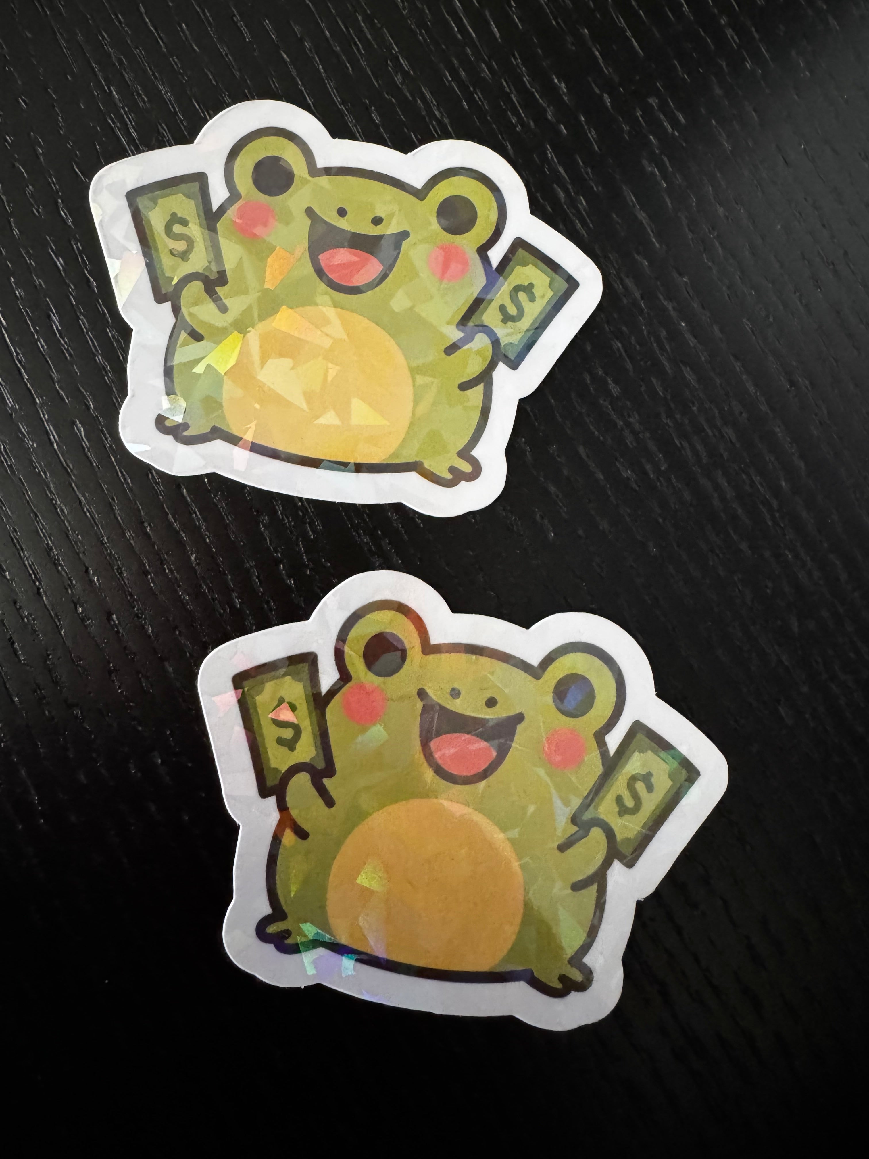 Sticker - Ranita Billetuda 💚