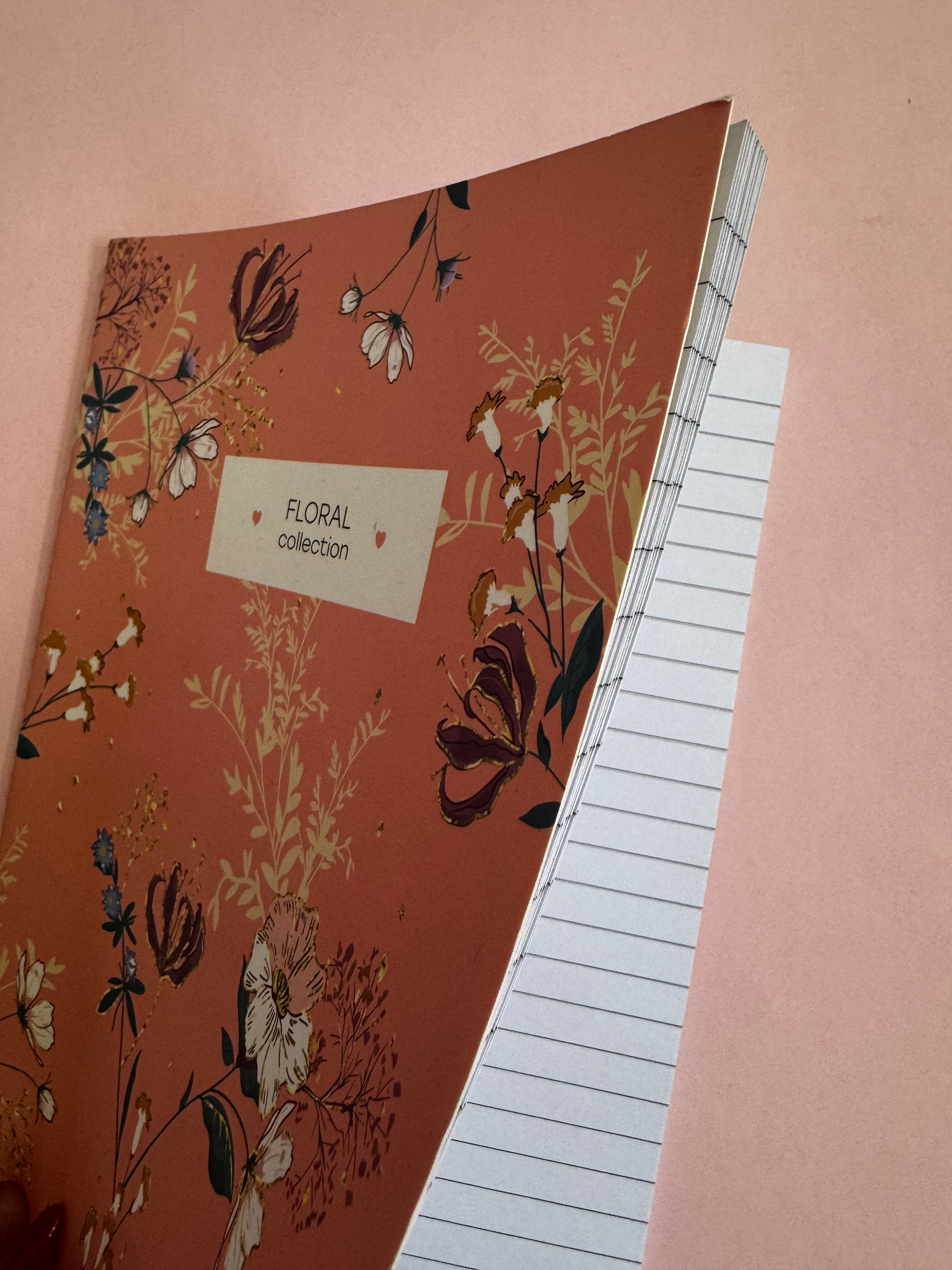 Libreta Floral Rosa
